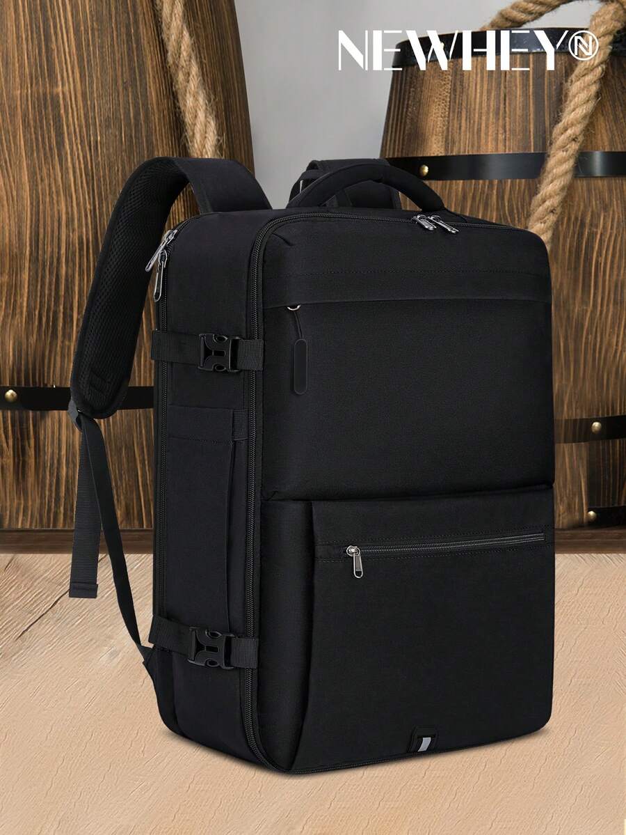NEWHEY Travel Backpack For Men 17 Inch Flight Approved Carry On Backpack Waterproof Large 40L Laptop Backpack Luggage Daypack Business College School Computer Weekender Overnight Backpack