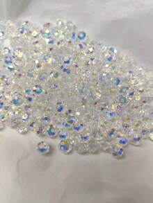 500pcs/400pcs/200pcs/100pcs 8mm Crystal Beads, For Handmade DIY Bracelets, Necklaces, Bracelets, Earrings, Keychains, Crafts And Artworks, Home Decor, Room Decor Beads Handmade Set - White - View 9