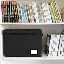 Comic Book Storage Boxes, Back To School Fold Comic Short Box Case With Lid Black - View 4