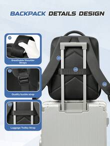 Vacuum Compression Backpack - Durable Nylon Material, Unisex Large Capacity Travel Backpack, Multi-Functional Luggage Storage Backpack, Lightweight Waterproof - Perfect For Travel, Hiking, Camping And Outdoor Adventures. Multi-Functional Vacuum Compression Storage Backpack, Outdoor Travel Luggage Storage Backpack, College Student Casual Backpack - Multicolor - View 9
