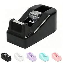 Macaron Color Tape Dispenser With Weighted Non-Slip Base & Sharp Blade, Easy To Cut, Stationery For Students, Office Use, Home Use, DIY Crafts, Art Projects, Scrapbooking, Gift Wrapping & Parcel Packing - Multicolor - View 2