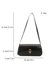 Bolso de hombro minimalista diario para mujer - Negro - Ver 8