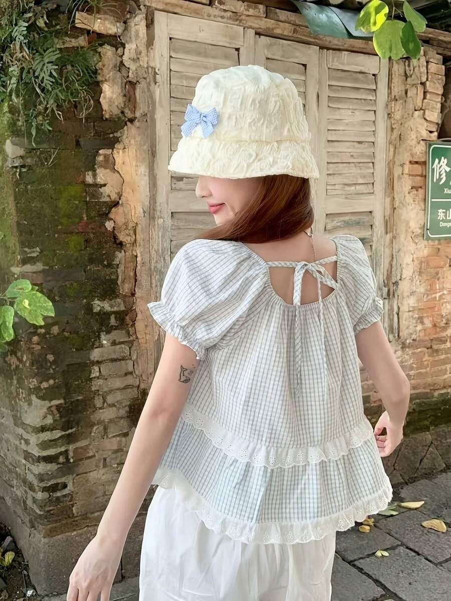 Women Blouses & Shirts - Baby Blue - View 1