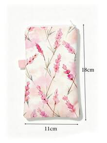 Bolsa protectora de tela para teléfono con patrón de lavanda rosa, bolsa de almacenamiento de teléfono para exteriores, bolsa de teléfono con cremallera; forro suave y elástico, cálido y resistente a arañazos; bolsa portátil unisex, bolsa bandolera multifuncional, adecuada para caminar, comprar y llevar artículos pequeños; bolsa de almacenamiento portátil esencial para viajes y desplazamientos diarios, combinando funciones de portatarjetas y monedero; regalo atento para amigos, familiares, maestros y regalo de cumpleaños ideal. - Multicolor - Ver 8