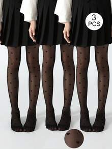 1/2/3/5件女童緊身褲、兒童緊身褲、嬰兒緊身褲、舞蹈褲、足部網格緊身褲、卡通愛心圖案、提花薄款、高彈性足部絲網襪、網襪、舞蹈襪、適合日常穿著、可愛學院風舞蹈褲、春夏秋冬四季通用足部褲、適合學生日常聚會、穿搭緊身褲、可搭配裙子、短褲、小皮鞋、返校季緊身褲、返校、學生、新學期、開學、教室 - 黑色 - 查看 17