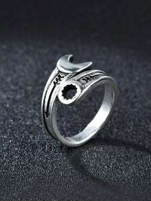 1pc Hip-Hop Personalized Wrench Shaped Ring - Antique Silver - View 6