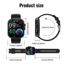 Reloj deportivo inteligente, adecuado para pantalla de reloj inteligente de alta definición, equipado con pantalla curva LED a color de alta definición, reproductor de música de pantalla táctil multilíngüe, función de teléfono, notificación de mensajes - Multicolor - Ver 7