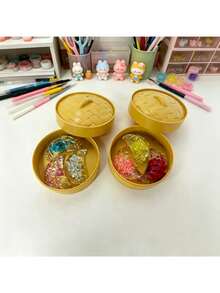 Soft & Squishy Dumpling And Bun Squeeze Toys, Cute Food-Inspired Stress Relief Toys With Glitter Gel And Foam Beads, Soft Slow Rebound Sensory Toys For Stress Relief, Sensory Play, Desk Fidget, Party Favors, Classroom Rewards, Gift Bags And Prizes - Multicolor - View 4