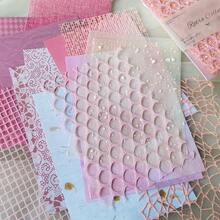 1 Paquete 15 Hojas Juego de Papel de Materiales Mixtos Tono Rosa Material de Fondo para Collage DIY - BQ1023 - Ver 8