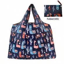 Soft Cute Cartoon Animal Print Large Capacity Palm-Sized Foldable Shopping Bag, Waterproof And Durable, Suitable For Grocery/Shopping/Travel, Exquisite Appearance, Reusable - A - View 13
