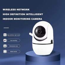 2 piezas Cámara de inteligente 1080P Full HD blanca, monitoreo, cámara de red, visión nocturna infrarroja, compatible con WiFi 2.4G, detección de seguimiento de movimiento, almacenamiento en tarjeta SD/nube (tarjeta no incluida), alimentada por USB, intercomunicador de audio bidireccional, visualización remota, detección de seguimiento de movimiento, monitoreo panorámico, cámara inteligente para interiores del hogar - Blanco - Ver 13