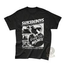 Suicide Boys Exclusive T-Shirt - Unisex Rap Music Graphic Shirt - G59 Tee - Printed Music Poster Gift For Hip Hop Fans - 黑色 - 查看 1