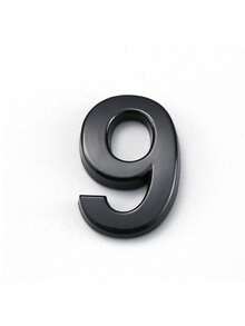 1pc 3D ABS Door Number Plate, Modern Black Number Sign With Self-Adhesive Backing, Suitable For Home, Apartment, Mailbox - House Number - View 23