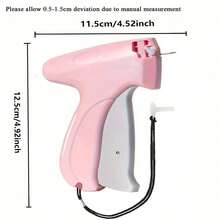 Fine Stitch Gun Stitchy snabb klädlagnare för kläder, mikro märkpistol för kläder med 6 fina nålar & 1000 st fästanordningar, mini snabb klibbig sy- och fållningsverktyg - flerfärgad - Visa 2