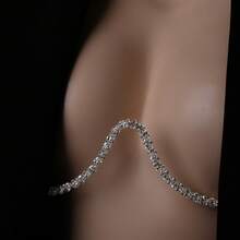 Women's Metal Chest Harness Body Chain,Geometric Bikini Body Jewelry,Fashion Statement Chain For Party,Prom,Nightclub& Beach Wear,Metal Body Accessory - 17A-000040-2 - View 18
