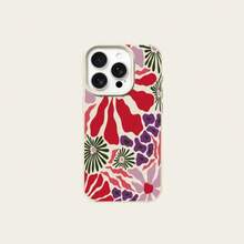 1 pieza Funda de teléfono de material TPU con patrón de collage de primavera curativo suave compatible con iPhone 17 Pro Max/17/16 Pro Max/15/13/12/11/ S20 FE/A15/S24/A55/ Note 11/Note 12/Note 13 Pro Cobertura completa a prueba de golpes Funda protectora suave - Blanco - Ver 6
