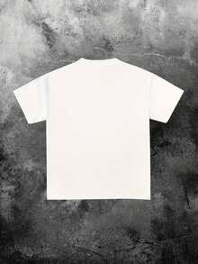 Loose-Fitting Printed T-Shirt, Retro Loose-Fit T-Shirt - White - View 2