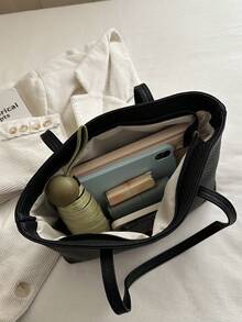 New Luxury Style High-End Pattern Versatile Women's Shoulder Tote Bag - Black - View 9