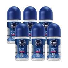 Nivea Men's Cool Kick Roll-On Deodorant - 1.69 Fl Oz - Pack Of 6 - 多樣化香型 - 查看 1