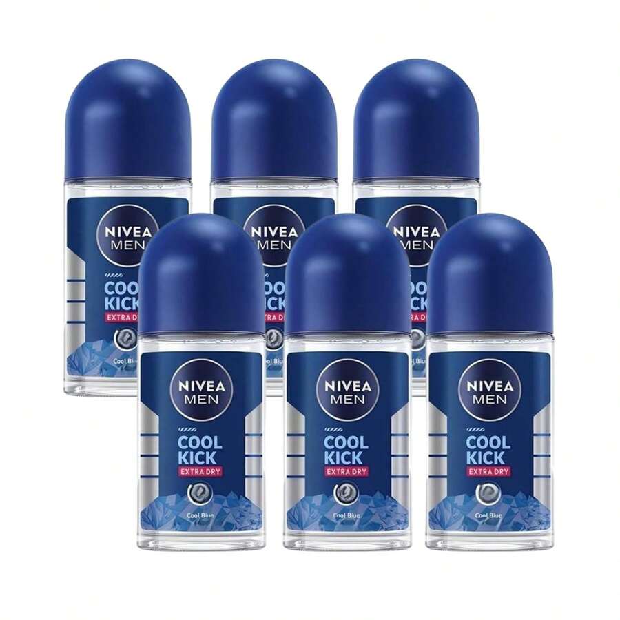 Nivea Men's Cool Kick Roll-On Deodorant - 1.69 Fl Oz - Pack Of 6 - 多樣化香型 - 查看 1