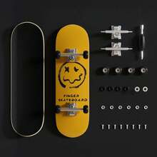 Professional Mini Wooden Skateboard Fingerboard Set Finger Scooter Finger Skate Board Maple WoodTabletop Toys For Boys - B - View 1