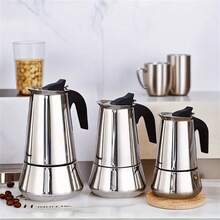 2/4/6/9/12 Cup Stainless Steel Espresso Coffee Pot 100-600ml Moka Pot Home Kitchen Camping Coffee Pot - Silver - View 8