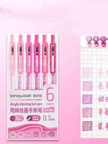 Juego de bolígrafos de gel color rosa dulce, punta de 0.6/0.7/1.0mm, bolígrafos de gel de colores apilables de gran capacidad para colorear y dibujar para adultos. Regreso a la escuela - Multicolor - Ver 10