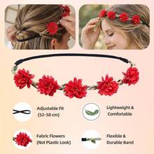 Bộ 12 chiếc băng đô co giãn phong cách Boho họa tiết hoa, hoa hướng dương và hoa cúc, thích hợp cho Lễ Tạ ơn, Giáng sinh, Năm mới, Mùa xuân và Lễ Phục sinh, hoàn hảo cho bãi biển, đám cưới, lễ hội, tiệc tùng, kỳ nghỉ và chụp ảnh, phụ kiện. - Nhiều màu - Xem 11