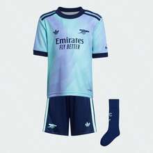 Adidas  Kids Third Mini Kit 2024/25 FREE UK DELIVERY Regular Fit 100%Polyester Machine Washable IS8113 - Light Blue an Purple - View 2