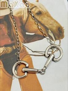 女款復古歐美波西米亞風馬形骨架合金飾品套組，可單獨購買，馬術競賽愛好者的首選飾品，佩戴時會收到許多朋友讚美，快將它加入您的飾品盒 - 彩色 - 查看 17