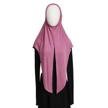 Breathable Daily Wear Convenient Elastic Tie-Up Split Modest Hijab Muslim Headscarf, Instant Hijab - Multicolor - View 16