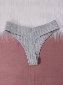 8Pcs/Set Tangas Para Mujer Women's Cotton Thongs Panties Comfortable Underwear Breathable Lingerie - 彩色 - 查看 11