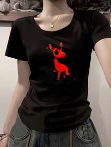 Women T-Shirts - Black - View 2