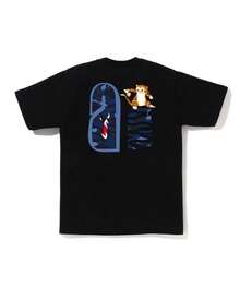 Urban Lifestyle Camo Inspired Crew Neck Tee - Black - View 1