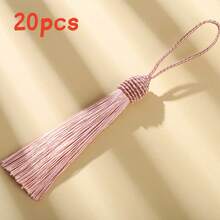 Marcapáginas de borla de seda con lazo de cuerda de 2 pulgadas y pequeño nudo chino, adecuado para fabricación de joyas, recuerdos, marcapáginas, accesorios de manualidades DIY - Multicolor - Ver 13