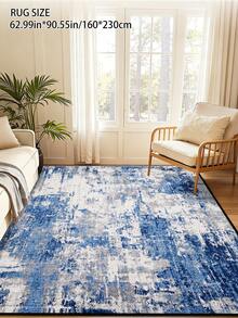 1pc Geometric Modern Living Room Area Rug, Washable Patchwork Indoor Printed Polyester Fiber Rectangular Easy Care Water-Washable Home Rug, Suitable For Living Room, Hallway, Bedside, Living Area, Bedroom, Office, Kitchen, Farmhouse Home Decor - Multicolor - View 14
