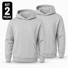 Set Of 2 Plain Kangaroo Jackets, Unisex, Comfortable Basic Winter Warmth - 2 Ashes - View 2
