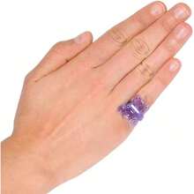 Plastic Glitter Rings, 144 Assorted Colors and Designs - Multicolor - Ver 6