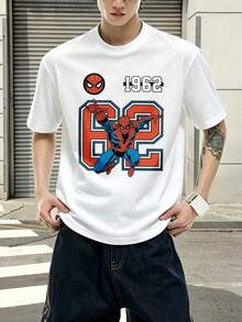 T-shirt graphique Marvel Comics Spider-Man 1962 numéro 62, 100 % coton, vêtements homme, t-shirts, tenues d'été, série Marvel, cadeaux pour homme, streetwear - Blanc - Voir 3
