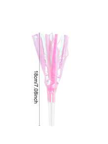12pcs Party Blow Horns With Paper Streamers, Sequin Metallic Tassel Whistles And Streamers, Suitable For Birthday Party Gifts, Graduation Ceremony, New Year Accessories, Sports Events, Mermaid Theme Supplies - Pink - View 6