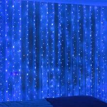 Lampu Hias LED 200 Buah dengan 8 Mode, Bertenaga USB, Lampu Dekoratif untuk Pernikahan, Natal, Kamar Tidur, Pesta Ulang Tahun, dan Jendela Dalam Ruangan - Lampu Tirai USB - View 4