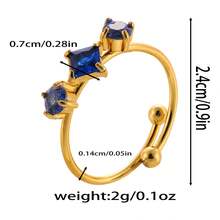 Luxury Stainless Steel 18K Gold Snake Head Ring - Gold - View 5