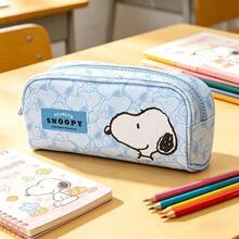 SNOOPY 1pc Large Capacity Pencil Case, Cute Stationery Bag, Can Store Pencils, Pens, Erasers, Rulers, Stickers And Sticky Notes, Suitable As Birthday Gift And Party Favor - View 1