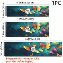 1個蝴蝶印花水槽水龍頭吸盤排水墊，適用於廚房、浴室水槽、檯面，矽藻土洗臉盆可裁剪快乾墊 - 彩色 - 查看 10