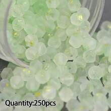 250 Stück 4mm bunte matte Kristallglasperlen, facettierte mattierte Goldpulver Doppelloch spitz zulaufende lose Perlen, handgefertigte Perlen DIY Materialien Armband Halskette Zubehör - DIY matte Kristallglasperlen - Übersicht 13