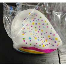 1pc Soft Rainbow Cake Squeeze Snow Cube Malt Candy Squishy Stress Relief Slow Rebound Toy - Multicolor - View 10