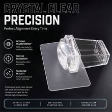 Transparent Nail Art Stamp With Scraper, Clear Silicone Nail Embossing Tool, Jelly Stamp - Easily Create Artistic Nail Designs. Suitable For Nail Salons And Home Use. - Multicolor - View 6
