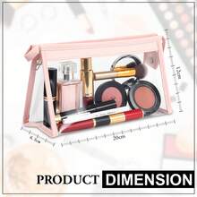 Small Transparent Makeup Pouch Clear Cosmetic Travel Bag Waterproof Toiletry Accessories Organizer Multipurpose Stationery Pencil Case For School Travel Daily Use - View 5