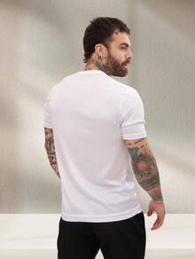 Men's Dry Short Sleeve Gym Training T-Shirt - Blanco - Ver 5