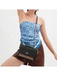 Coach Mini Klare Crossbody Bags For Women Small Square Bag With Signature Rivets Shoulder Bag Gift For Women - Dark Brown - View 10